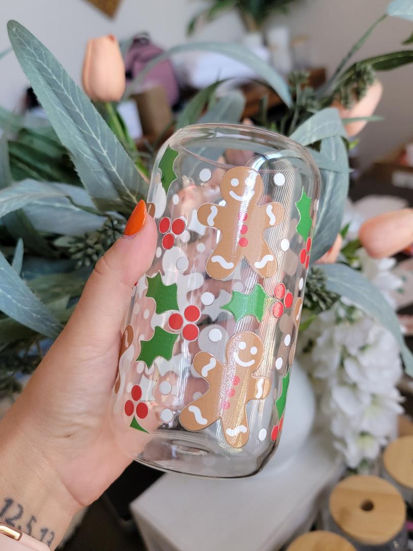 gingerbread 16 oz glass can